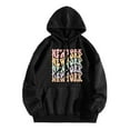thumbnail image 1 of WEAIXIMIUNG Sweatshirts à Col Rond pour Femmes, Hoodie Décontracté avec Poche, Imprimé Lettres Anglaises, 1 of 3
