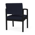thumbnail image 5 of Lesro Lenox Steel Fabric Guest Waiting Room Chair in Black/Open House Navy, 5 of 5