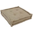 thumbnail image 1 of 20-inch Square Corded Floor Pillow with Button Tufts - Java, 1 of 1