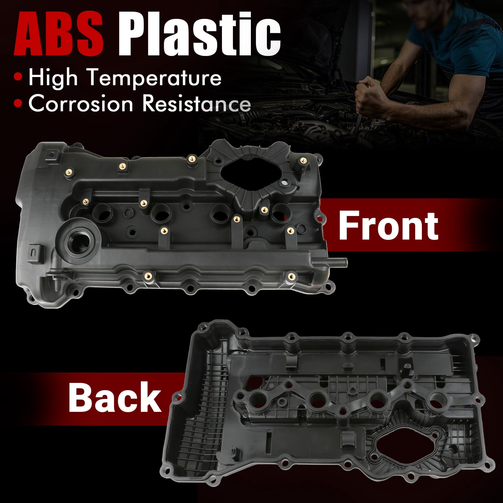 MITZONE Upgrade Valve Covers Compatible with Hyundai Tucson Santa Fe Sport Sonata Kia Sportage Optima Sorento 2011-2016 2.0T 2.0L 2.4L Replace 224002G670