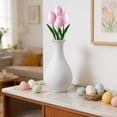 thumbnail image 2 of Clearance | Pink Artificial Tulip Flower Single Stem, Realistic Faux Tulip with Velvety Petals for Home Vase Wedding Bouquet DIY Floral Arrangement Decor, 2 of 5