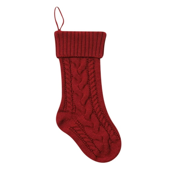 JeashCHAT Christmas Stockings Christmas Large Knitted Wool Xmas Stocking for Fireplace Candy Bag Socks Gift Bag Socks Christmas Decorations
