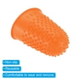 thumbnail image 4 of Protecciones de dedo de goma Uxcell, cubiertas de silicona para el pulgar, 10 unidades, tamaño mediano, color naranja, 4 of 5
