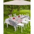 thumbnail image 4 of Boanket Outdoor Tablecloth with Umbrella Hole for Patio/Picnic/Party/Camping, Pink Grey Abstract Waterproof Table Cloth Rectangle Table Cover Washable, Modern Minimalist Smear Art (54"x 80"), 4 of 7