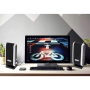 Computer Speaker USB Powered Multimedia Small Desktop Speaker with Stereo Sound for Laptops and PC or TV,3.5mm Black