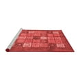 thumbnail image 2 of Ahgly Company Machine Washable Indoor Square Abstract Red Modern Area Rugs, 8' Square, 2 of 4