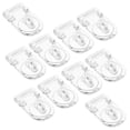 thumbnail image 3 of MOVTOTOP 10Sets Acrylic Hinges Hasp Locks Storage Solution Flat Transparent 7.4x3x1In, 3 of 8