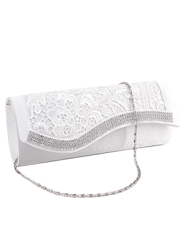 small white purse for wedding