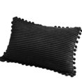 thumbnail image 1 of Paquete De 2 Fundas De Cojines Decorativos Lumbares Con Pompones, Juego De Fundas De Cojines Rectangulares Sólidos De Pana Suave Para Sofá Dormitorio Coche Sala De Estar JFHHH pequeña, 1 of 5