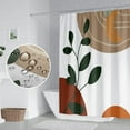 thumbnail image 3 of Abstract Boho Shower Curtain for Bathroom Moon Eucalyptus Leaves Waterproof Polyester Shower Curtains Modern Minimalist Artistic Aesthetic Shower Curtain with Hooks Decorative, 72x84 Inch, 3 of 6