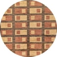 thumbnail image 1 of Ahgly Company Machine Washable Indoor Round Abstract Red Fox Red Area Rugs, 3' Round, 1 of 7