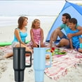 thumbnail image 4 of 40oz Tumbler with Straw and Lid, Stainless Steel Tumbler, Insulated Tumbler with Handle, Water Cup with Straw Cover, Double Wall Vacuum Tumbler for Hot Cold Water, Iced Tea or Smoothie, 4 of 7