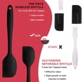 thumbnail image 5 of KEINXS Silicone Spatula Set - 6 Piece Non-Stick Rubber Spatula Set, Heat-Resistant Spatula Kitchen Utensils Set for Cooking, Baking and Mixing - Black, 5 of 7