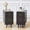 Black-set of 2, variant on YOCWO Narrow End Table with Charging Station, Slim Nightstand Side Table with Drawer and Door for Living Room Bedroom, Walnut