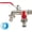 Red, variant on Universal Stainless Steel Double Outlet Garden Water Faucet, Frost-Proof Heavy Duty Double Tap, Doubles Outlet Outside Tap for Garde, Car Washing, Washing Machines, Lawn Irrigation (Black)
