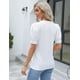 thumbnail image 4 of Blusa Manga Corta Abullonada Para Mujer Camiseta Ajustada, 4 of 5