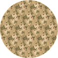 thumbnail image 1 of Ahgly Company Tapis Rond Lavable en Machine Intérieur Transitionnel Jaune Orange, 7 Pieds Rond, 1 of 7