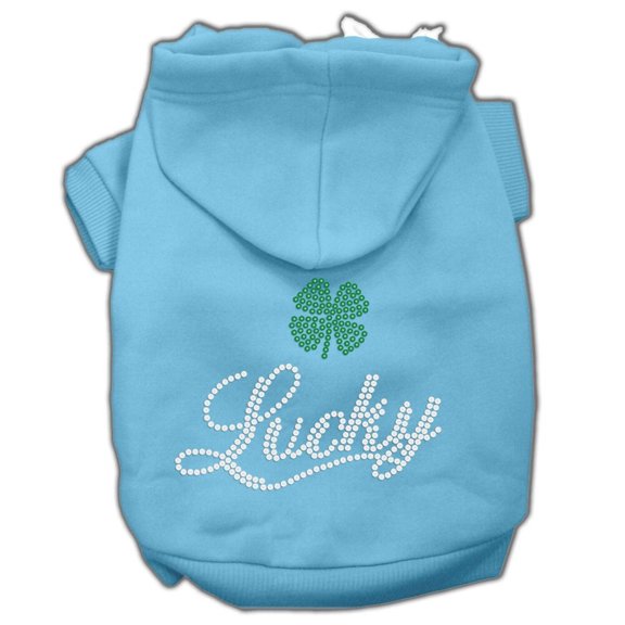 Pet, Dog Cat Hoodie Rhinestone, "Lucky"