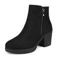 thumbnail image 1 of Botas DREAM PAIRS Z0EY-2 para mujer negras con tacón de 9 cm en el tobillo, 1 of 6