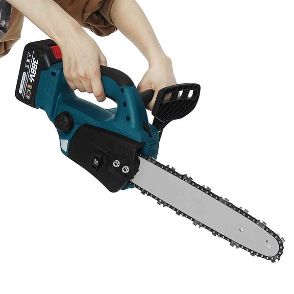 5000W 10 Inch Brushless Electric Saw Cordless Chainsaw With 0/1/2PC Li-ion Battery Woodworking Power Tool for 18V Battery ,Efficient Cutting
