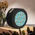 thumbnail image 6 of Yiaed Lovely Sea Otters Print Travel Jewelry Case Bridesmaid Gift Boxes Jewelry Travel Organizer Small Round Jewelry Box Mini Storage-Black, 6 of 7