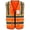 Orange, variant on AYKRM Orange High Vis Reflective Safety Vest for Women Men Security Pocket Zipper