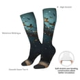 thumbnail image 6 of Haiem Magical Library Butterfly Night Socks, Funny Novelty Crazy Design Cotton Socks Sports Socks Knee High Socks For Men, Women,1Pairs - Gift For Working Friends, 6 of 8