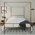 thumbnail image 4 of Novogratz Marion Metal Canopy Platform Bed Frame, Queen, Gold, 4 of 19