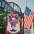 thumbnail image 5 of PLPPYFS 4th of July Patriotic Wreath - Red White & Blue American Flag Decor, Independence Day Farmhouse Wreath with Burlap Bow, Memorial Day & Summer Holiday Front Door Garland, 5 of 9