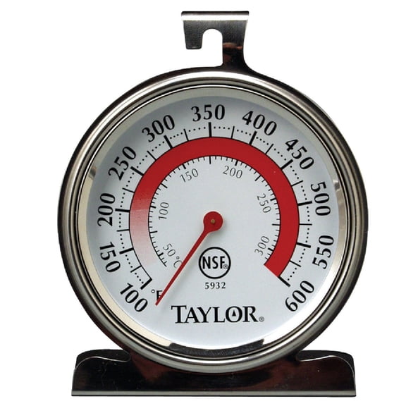 Taylor Precision Products Oven Thermometer - Analog, 100°F to 600°F - 3-1/4" x 3-3/4"