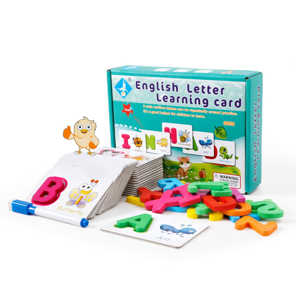 Card Educational Alphabet Word Picture Baby Cognitive Card Educational Toy 6A