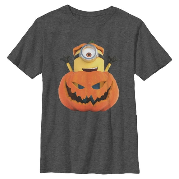 Boys Despicable Me Halloween Stuart Pumpkin Surprise T Shirt