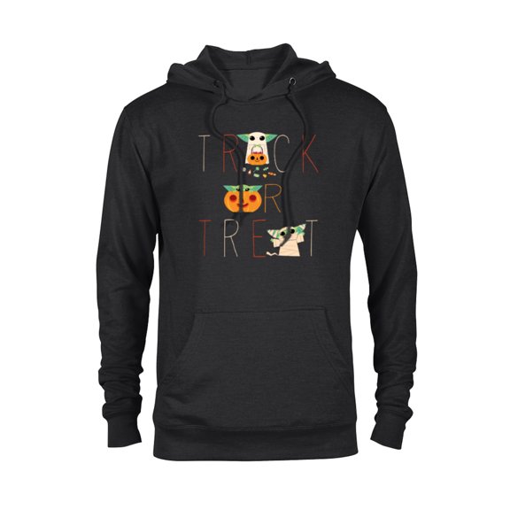 Star Wars The Mandalorian Grogu Trick or Treat Halloween - Pullover Hoodie for Adults - Customized-Black