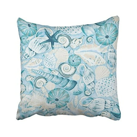 WinHome Square Throw Pillow Covers Vintage Nautical Coastal Blue Sea ...