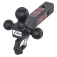 thumbnail image 1 of Tow Hitch TOPTOW Tri-Ball negro mate para receptor de 2 pulgadas, 1 of 7
