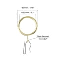 thumbnail image 2 of 60pcs 1.2-Inch Metal Curtain Hook Rings Gold Curtain Rings with Pin-on Hooks, 2 of 4