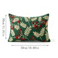 thumbnail image 3 of Btomtd Velvet Throw Pillow Cover 12 x 20 Inch, Christmas Embroidered Pillow Cases, Holiday Decorative Cushion Cover for Xmas Sofa Couch, A, 3 of 7