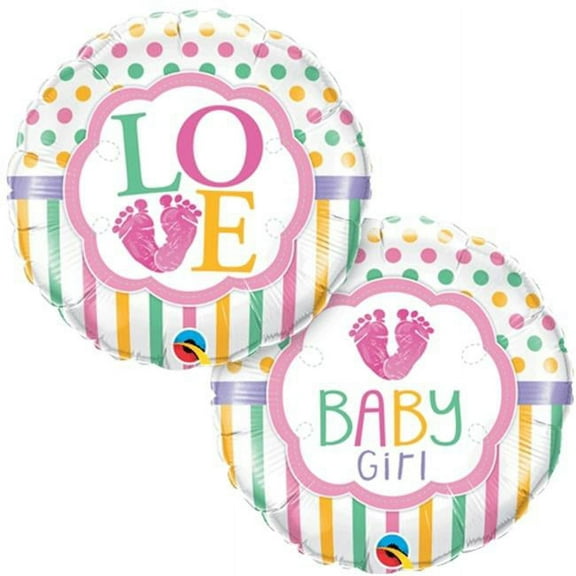Loftus International Q2-5746 18 in. Baby Girl Love Feet Party Balloon