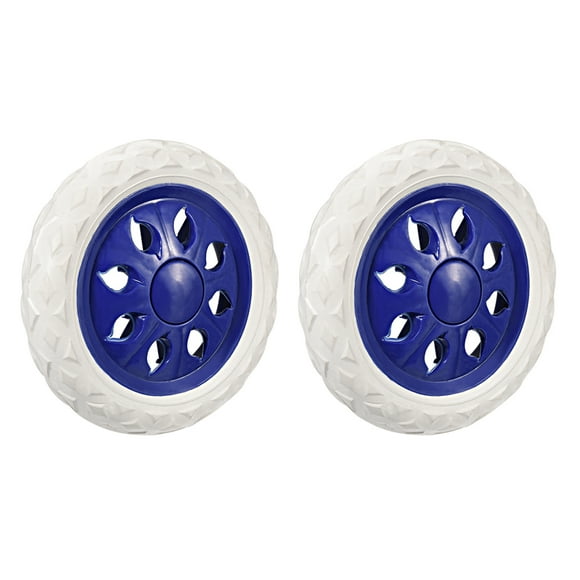 Unique Bargains Shopping Cart Wheels Trolley Caster Replacement 6.5 Inch Diameter Blue 2pcs