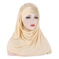 thumbnail image 2 of Travelwant Women Glitter Sequin Hijab Muslim Head Wrap Scarf Long Turban Headband Hair Cap Shawl, 2 of 7