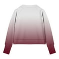 thumbnail image 5 of Hinvhai Tie-dyed Half Zip Pullover Girl Thumb Hole Cropped Hoodie Raglan Quarter Zipped Sweatshirt with Pockets Wine 13 Years, 5 of 5