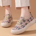 thumbnail image 4 of Willtoo Women Platform Canvas Shoes Elastic Lace‑Up Casual Non Slip Walking Shoes Lightweight Non‑Slip Thick‑Sole Sneakers, 4 of 5