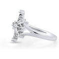 thumbnail image 3 of Gems Jewels 14K White Gold Plated 1Ct Round Cut White Diamond Wedding Engagement Snowflake Ring 925 Sterling Silver For Women's -6, 3 of 4