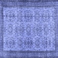 thumbnail image 1 of Ahgly Company Machine Washable Indoor Square Abstract Blue Contemporary Area Rugs, 7' Square, 1 of 4