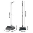thumbnail image 3 of Wzzjkit Broom with Dustpan Combo Set 3-in-1 Set Household Cleaning Supplies Stainless Steel Handle Broom and Dustpan Set for Office Home Kitchen Lobby Floor Broom and Dustpan, 3 of 9
