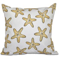 Simply Daisy 16" x 16" Soft Starfish Geometric Print Pillow