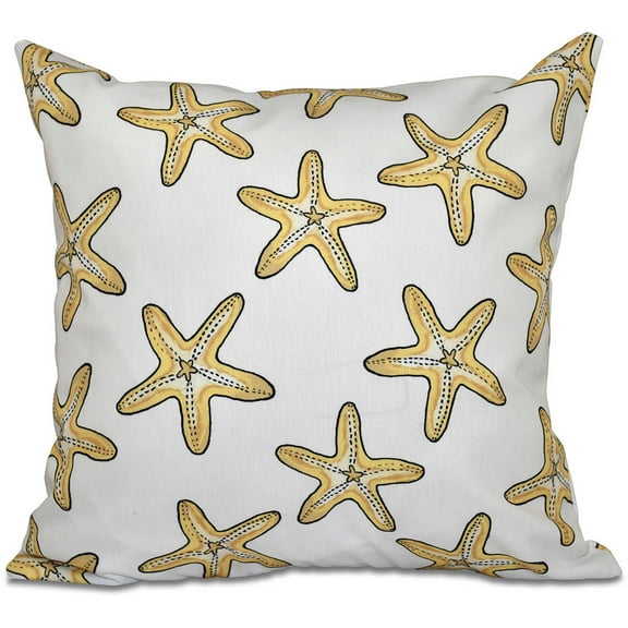 Simply Daisy 16" x 16" Soft Starfish Geometric Print Pillow