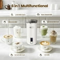 thumbnail image 4 of Havato Milk Frother, 6-in-1 Electric Milk Steamer, Automatic Warm and Cold Foam Maker with Stainless Steel Inner Tank, for Latte, Cappuccinos, Macchiato (White), 4 of 8