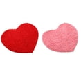 thumbnail image 4 of Naiovety Alfombra en forma de corazón Alfombra de baño Decoración de la casa Alta absorción de agua Color sólido para la ducha del hogar Decoración del hogar rosado, 4 of 6