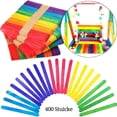 thumbnail image 1 of 400 Uds. Palitos de madera coloridos para manualidades, palitos de helado de paleta de madera para manualidades DIY, 1 of 7